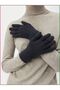 Black Winter Knit Women's Gloves Black Gloves - 4