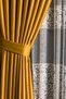 Gold / Golden Color Blackout Fabric with Heavy Pliers 1X3 Background Curtain Single Panel Clr18