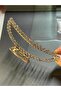 Stoned Crescent Model 11 cm Gold Metal Women's Latch Buckle - 2