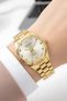 Jubilee Cord Steel Case Women Wristwatch, Bracelet Gift Gold Color Zmfer209 - 2