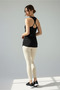 Aura Back Detailed Women's Sports Tank Top Black - 5