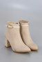 Als 199 Thin Belt Buckle Zippered Ankle Boots
