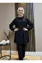 Women's Hijab Clothing Drawstring Lace-Up Cotton Tunic