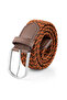 Magnetic Automatic Mechanism Wallet Knitted Flexible Belt Men's Combination Set Tan Brown Color M-07-T - 5