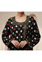 Buteela Printed Jalabiya with embellished neckline - 3