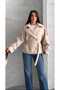 Apoletli Buttoned Belted Short Cashmere Coat Women - 2