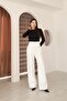 Women's White No-Pile Palazzo Pants - 2