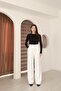 Women's White No-Pile Palazzo Pants