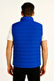 Men's Inflatable Zippered Water Repellent Quilted Lined Vest with Pockets - Cobalt Blue - 3