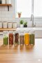 6Pcs 40ml Wide Mouth Desktop Mini Condiment Jar Ginger Shot Glass Bottle with Metal Lid 6X40Ml