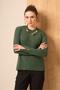 Women's Button Detailed Sweater Emerald Green 25203 - 4