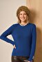 Women's Button Detailed Sweater Blue 25203 - 3