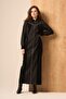 Women's Modern Cut Zipper Dress Black 31261 - 2