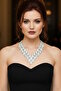 Silver Color Stone Evening Dress Necklace