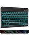10-Inch Ultrathin Wireless Bluetooth Backlit Keyboard - 7-Color, Rechargeable, Black - 3