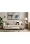 Digital Printed Floral Patterned Laser Cut Leather Detailed Decorative Throw Pillow Cover 1 Piece - 2