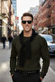 Men's Khaki Comfortable Fit Striped Textured Knit Sweater – Stylish & Modern Design 2605432 - 3