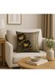 Floral Digital Print Patterned Laser Cut Leather Detailed Throw Pillow Cover - 2