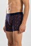 بوكسر رجالي منقوش قماش قابل للتمدد قطن 1424 برتقالي