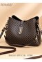 PU Leather Handbag Large Capacity Shoulder Bag for Women Dark Brown - 3