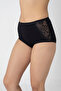 3 Pack Black Lace Detailed High Waist Bato Slip Panties - 3