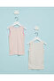 Girls Pink Basic Vest Set (Pack Of 2) - 4