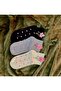 3-Piece Cotton Embroidered Patterned Socks Set – Grade a Fabric, Women & Girls School Student Comfort&Soft - 4