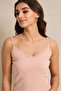 Women Pink Strappy Lace Vest - 4