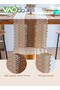 Boho Table Runner with Tassels, Home Decor Long Farmhouse Rustic Table Runner, Cream & Brown Macrame - 7