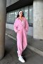 Mock Neck Zip-Up Loose Fit Fleece Warm Long Sleeve Jumpsuit - 4