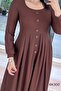 Square Neck Button Detail Dress 6K300 - 4