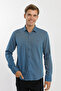 Long Sleeve Snap Button Cotton Lycra Patterned Men's Shirt - 6