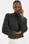 Bomber Jacket Leopard Patterned Dark Leaf Green - 5