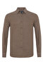 Albini Mink Tailor Fit Buttoned Collar Organic Cotton Flannel Shirt - 2
