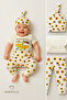 3-Piece Newborn Set, “Mother's Honey” Printed Short Sleeve Bodysuit, Bee Flower Pattern Ribbed Pants, Beanie - 4