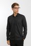 Long Sleeve Snap Fastener Dark Men's Shirt - 5