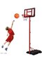 Basketball Hoop Set EM-1869, Adjustable 145–250cm, Indoor/Outdoor Kids Sports Game – Red