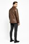 Konyak Wiliam Men's Genuine Leather Jacket with Button Closure, Zippered Chest Pocket Detail, and Lining - 5