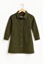 100% Cotton, Girls, Snap-Button Woven Shirt Dress Extra Soft - Comfortable - 2