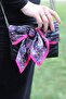 Ethnic Shawl Pattern Fuchsia-Purple Soft Bandana Scarf 50X50 cm - 2