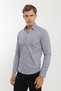 Snap Fastener Long Sleeve Printed Men's Shirt - 6