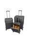 Multi Functional Luggage set PC aluminum frame password pull rod box 20/24/28 inch Set - Silver - 5