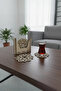 Mandala Patterned Wooden Coaster Set – Set of 4 with Stand – Natural Wood (Light Oak) - 3