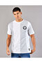 Men White And Grey Striped Basic T-Shirt