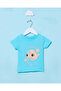 Infant Girls Blue Printed T-Shirt