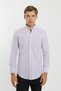 Collar Buttoned Long Sleeve Buttoned Cotton Lilac Men's Shirt - 8
