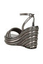 Women Rhinestone Studded Wedge Sandals in Pewter - 3