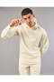 Men Beige Hooded Sweatshirt - 5