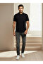Men Short Sleeve Textured Polo T-shirt - 2