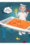 Building Blocks Table Toddler Activity Table And Chair Set With 108pcs Building Blocks (Blue) - 6
